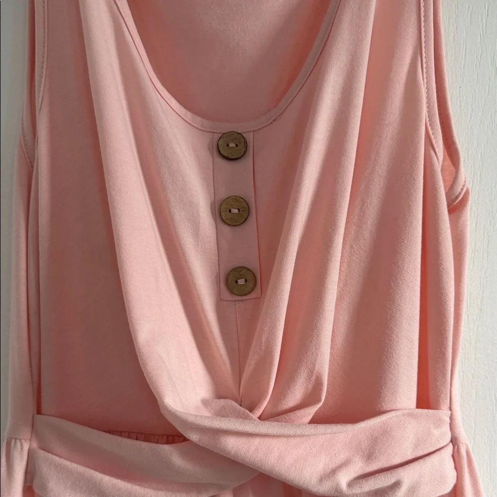 Amazon Pink Buttoned Mini Dress - Picture 2 of 3